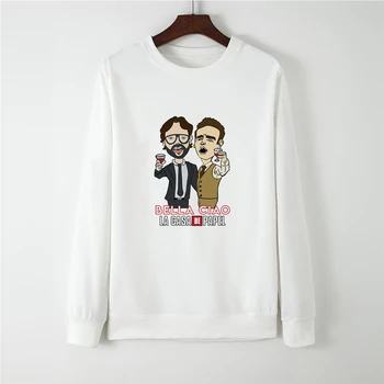 Autumn Winter Money Heist Print Sweatshirt Women Harajuku Bluza Damska Толстовка Loose Jacket Pullover La Casa De Papel Hoodies