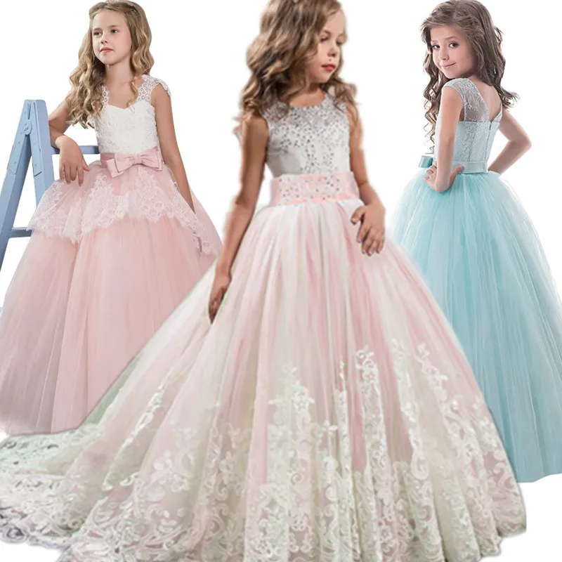 Girl Elegant Princess Dress Teenage Girls 8 12 14 Years Wedding Dresses for Birthday Party Children Clothing Vestido | Детская одежда и