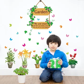 European View Colorful Butterfly Plants Flowers And Plants Potted Wall Stickers Bedroom Living Room Background Decorative
European View Colorful Butterfly Plants Flowers And Plants Potted Wall Stickers Bedroom Living Room Background Decorative