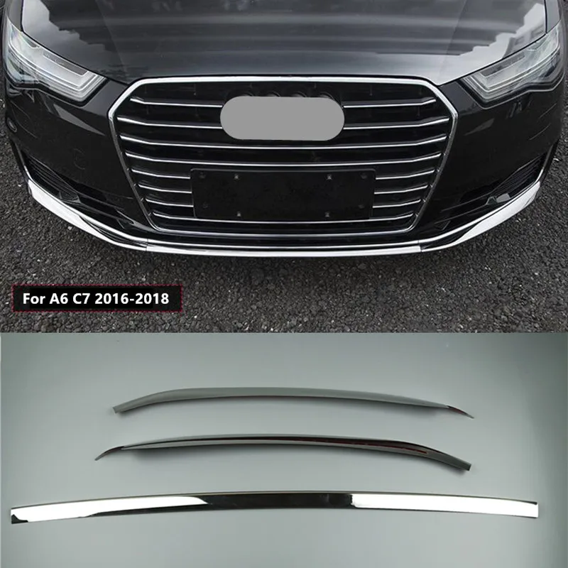 Front Bumper Trim Strips Stainless Steel 3Pcs For Audi A6 C7 2016-2018 Car Styling Head Decoration Stickers Decals
Front Bumper Trim Strips Stainless Steel 3Pcs For Audi A6 C7 2016-2018 Car Styling Head Decoration Stickers Decals