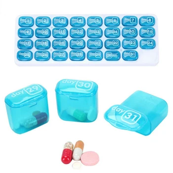 High Quality 31 Days Pill Medicine Box Portable Storage Box Organizer Container Case 31 grid Plastic Medicine Box Splitters
High Quality 31 Days Pill Medicine Box Portable Storage Box Organizer Container Case 31 grid Plastic Medicine Box Splitters