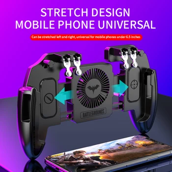 For PUBG Mobile Joystick Controller Turnover Button Gamepad for PUBG iOS Android Six 6 Finger Operating Gamepad With Cooling Fan
For PUBG Mobile Joystick Controller Turnover Button Gamepad for PUBG iOS Android Six 6 Finger Operating Gamepad With Cooling Fan