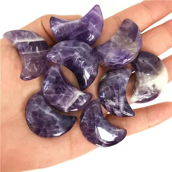 Wholesale 1pc Natural Dream Amethyst Moon Shaped Crystal Gemstone Healing Chakra Polished Natural Quartz Crystals
Wholesale 1pc Natural Dream Amethyst Moon Shaped Crystal Gemstone Healing Chakra Polished Natural Quartz Crystals