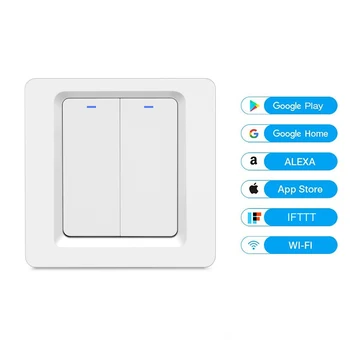 Smart Life 2 Gang WiFi Wall Light Touch Switch for Google Home Amazon Alexa Voice Control Wireless Wall Switch Push Button
Smart Life 2 Gang WiFi Wall Light Touch Switch for Google Home Amazon Alexa Voice Control Wireless Wall Switch Push Button