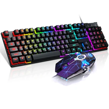 Gaming Keyboard with Backlight 104 Key Gamer Keyboard Mechanical Feel Game Backlit Keyboards with RU Sticker for PC Laptop
Gaming Keyboard with Backlight 104 Key Gamer Keyboard Mechanical Feel Game Backlit Keyboards with RU Sticker for PC Laptop