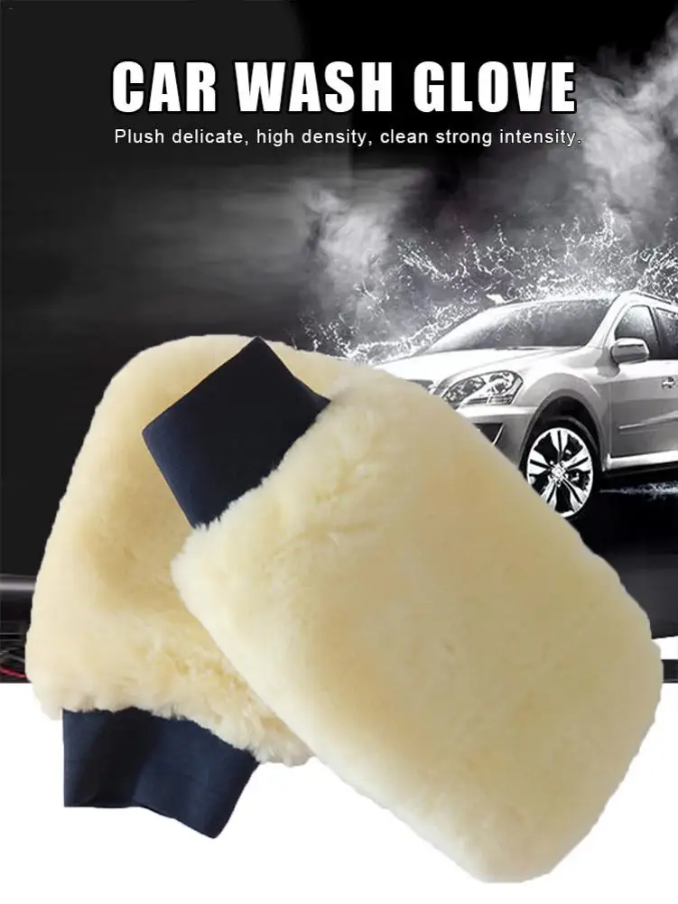 

1PC Microfiber Plush Car Styling Detailing Soft Wash Mitten Washing Glove Cleaning Tools Car Care Mitt Cloth