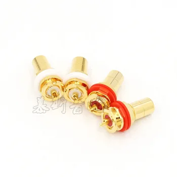 2pcs / set 826-AG pure copper gold-plated RCA plug coaxial audio cable plug HIFI HI-END audio signal plug
2pcs / set 826-AG pure copper gold-plated RCA plug coaxial audio cable plug HIFI HI-END audio signal plug