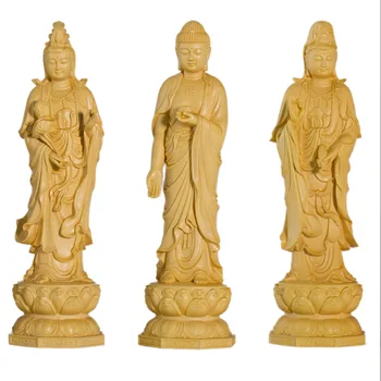 Three-piece set Wood Carving of Three Saints Guanyin Buddha Statue,Modern art sculpture,High-end home Feng Shui decoration
Three-piece set Wood Carving of Three Saints Guanyin Buddha Statue,Modern art sculpture,High-end home Feng Shui decoration