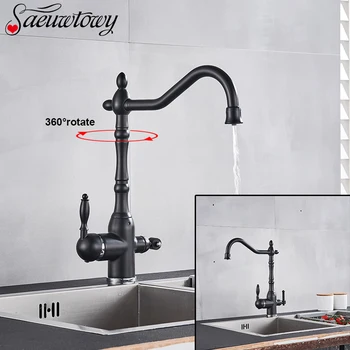 Pure Copper Made Kitchen Faucet 360 Degree Rotating Hot And Cold Faucet Double Handle Deck Mounted Kitchen Tap
Pure Copper Made Kitchen Faucet 360 Degree Rotating Hot And Cold Faucet Double Handle Deck Mounted Kitchen Tap