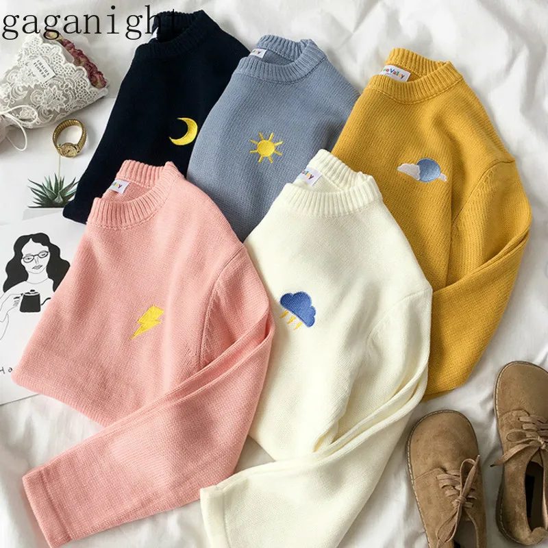 Gaganight Fashion Women Sweater Autumn Solid O Neck Pullover Female Long Sleeve Korean Chic Jumpers Sweaters Ladies Pull Femme 
Gaganight Fashion Women Sweater Autumn Solid O Neck Pullover Female Long Sleeve Korean Chic Jumpers Sweaters Ladies Pull Femme