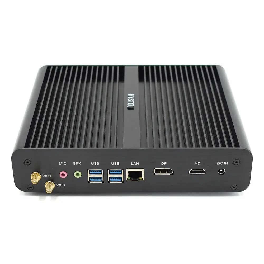 

HYSTOU FMP05B Mini PC i7 8550U 16GB+256GB/16GB+512GB Quad Core Win10 DDR4 Intel UHD Graphics 620 5.0GHz Fanless Mini Desktop PC