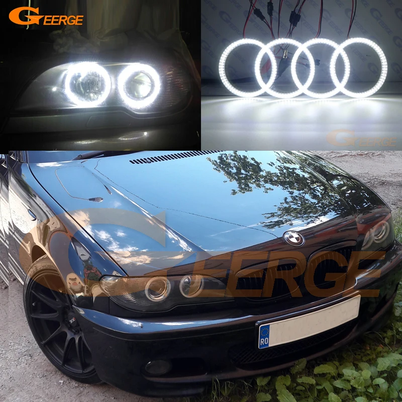 Для BMW 3 серии E46 Coupe Cabrio Convertible 2004 2005 2006 LCI супер яркий SMD светодиодный ангельские
