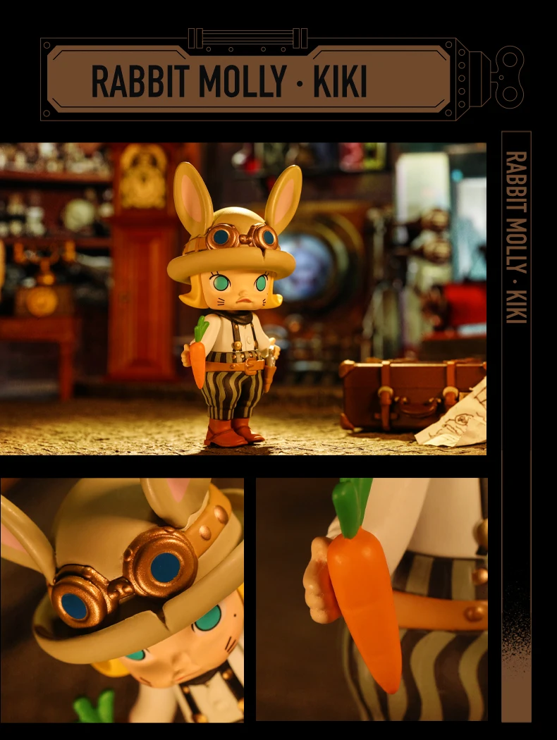 POP MART Molly Steam Punk Animal Toys figure blind box birthday gift new arriving free shipping