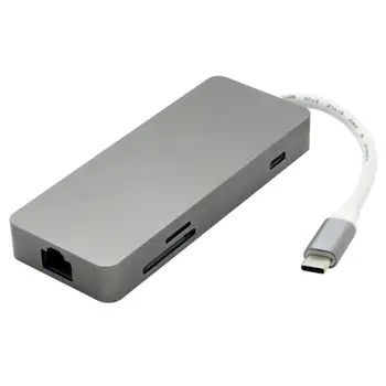 Portable 7 in 1 USB 3.1 Converter HUB Type C Charging USB 2.0 USB 3.0 2K HDMI LAN TF Card Reader Adapter Support Windows MacOS
Portable 7 in 1 USB 3.1 Converter HUB Type C Charging USB 2.0 USB 3.0 2K HDMI LAN TF Card Reader Adapter Support Windows MacOS