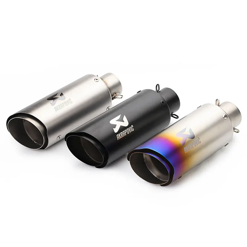 

Akrapovic universal 60mm 51mm Motorcycle exhaust pipe akrapovic escape moto for z800 zx10r r6 r3 r25 Muffler Racing Exhaust