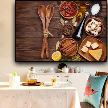 Spices and Spoon Kitchen Canvas Painting Cuadro Scandinavian Posters and Print Wall Art Food Picture for Restaurant Decoration
Spices and Spoon Kitchen Canvas Painting Cuadro Scandinavian Posters and Print Wall Art Food Picture for Restaurant Decoration