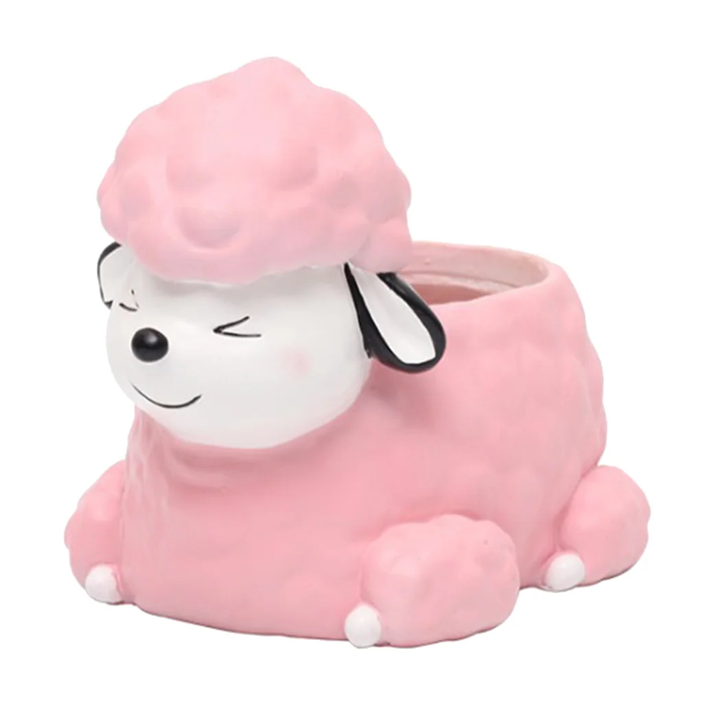 Cute Dog Animal Resin Succulent Planters Small Cactus Pot Cute Gifts for Home Office Cute Dog Animal Resin Succulent Planters Small Cactus Pot Cute Gifts for Home Office