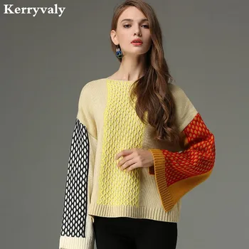 Autumn Loose Knitted Pullover Sweater Womens Knitwear 2020 Long Sleeve Women Sweaters and Pullovers Sueter Mujer K524559
Autumn Loose Knitted Pullover Sweater Womens Knitwear 2020 Long Sleeve Women Sweaters and Pullovers Sueter Mujer K524559