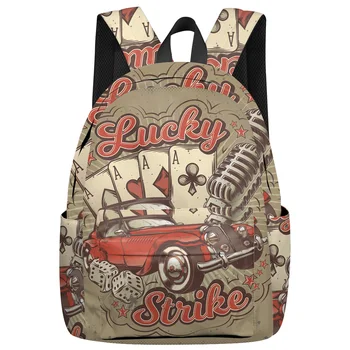 Fashion Cartoon Backpack Car Poker Mic Retro College Students Laptop Backpack Book Bag
Fashion Cartoon Backpack Car Poker Mic Retro College Students Laptop Backpack Book Bag