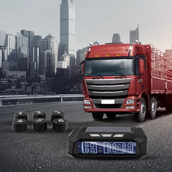 TPMS Truck Solar Power Tire Pressure Monitor System External Digital LCD Display Temperature warning Security Alarm Systems
TPMS Truck Solar Power Tire Pressure Monitor System External Digital LCD Display Temperature warning Security Alarm Systems