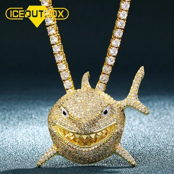 ICEOUTBOX Small Size Shark Pendant Iced Out Cubic Zirconia Necklace For Men's Hip Hop Jewelry Full Of Crystal Fashion Chain Gift 
ICEOUTBOX Small Size Shark Pendant Iced Out Cubic Zirconia Necklace For Men's Hip Hop Jewelry Full Of Crystal Fashion Chain Gift