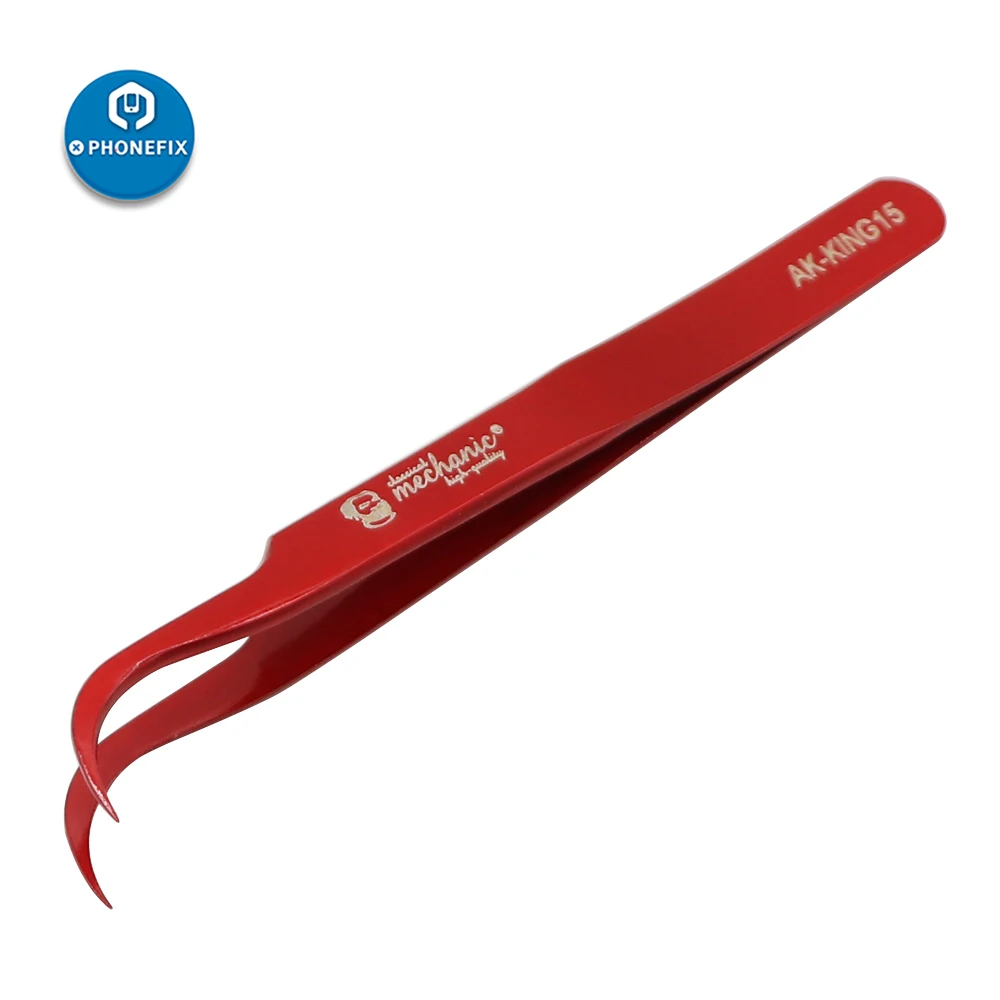 MECHANIC Tweezer Precision Tweezer Set Red Tweezers Curver and Straight High Henacity SMD Tweezer for Phone Motherboard Repair
MECHANIC Tweezer Precision Tweezer Set Red Tweezers Curver and Straight High Henacity SMD Tweezer for Phone Motherboard Repair