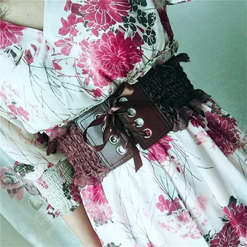 Women Cummerbunds New Fashion Foral Lace Wide Skinny Bowknot Waist Belt Female Elastic Stretch Cinch Dress Waistband Lady Belts
Women Cummerbunds New Fashion Foral Lace Wide Skinny Bowknot Waist Belt Female Elastic Stretch Cinch Dress Waistband Lady Belts