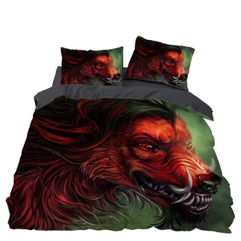 Red Wolf Bedding Set Bedroom Decor Doona Quilt Cover Green Background Hypoallergenic 1PC Duvet Cover with Pillowcase
Red Wolf Bedding Set Bedroom Decor Doona Quilt Cover Green Background Hypoallergenic 1PC Duvet Cover with Pillowcase