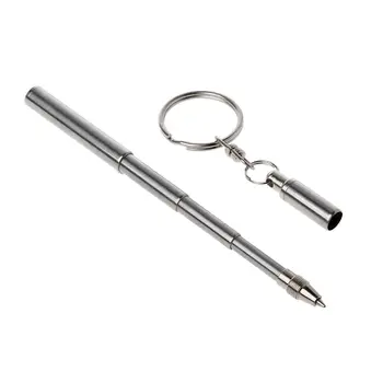 Portable Stainless Steel Telescopic Ballpoint Pen Metal Key Ring Keychain Tools R7RF
Portable Stainless Steel Telescopic Ballpoint Pen Metal Key Ring Keychain Tools R7RF