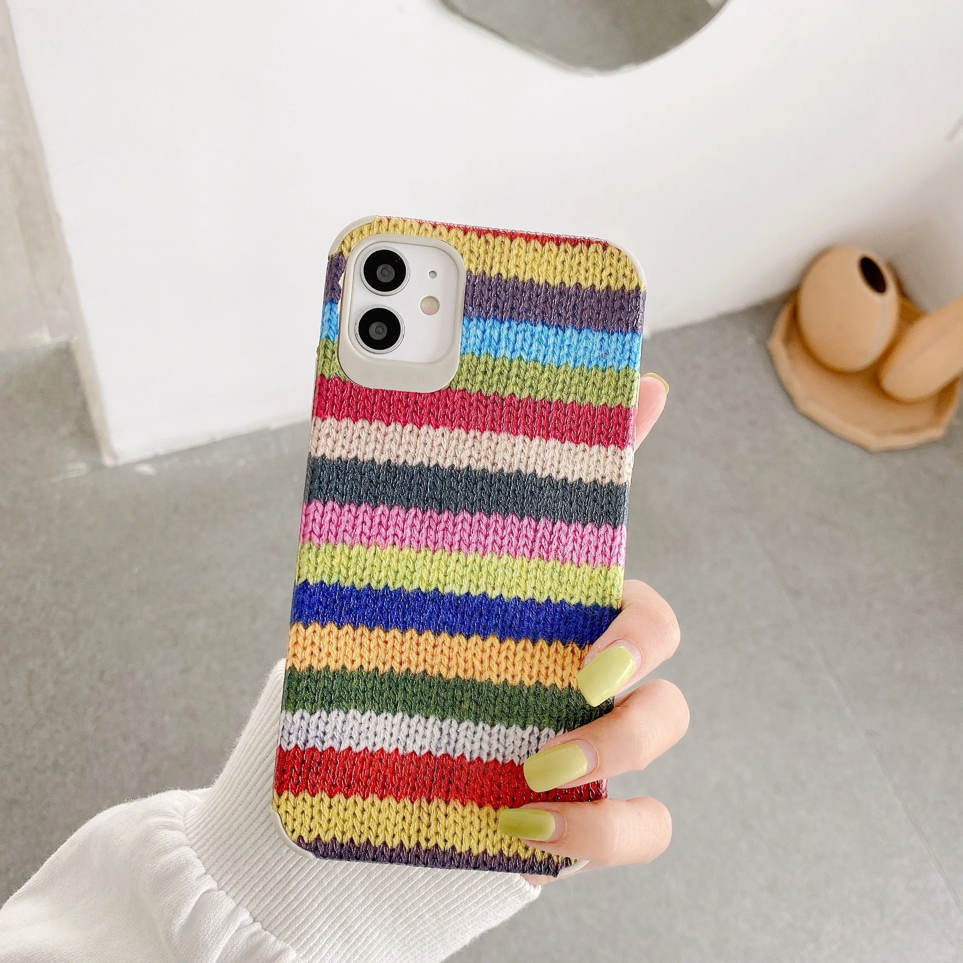 Wool knitted blanket stripe painting art Phone case For iPhone 11 Pro Max case Cute cover For iPhone XS XR X 7 8 Plus 7Plus Case
Wool knitted blanket stripe painting art Phone case For iPhone 11 Pro Max case Cute cover For iPhone XS XR X 7 8 Plus 7Plus Case