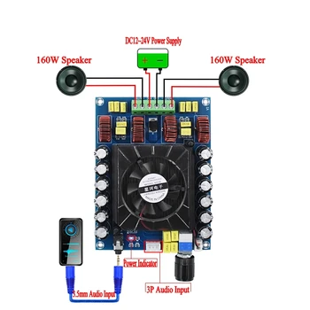 XH-A121 DC 12V 24V TDA7498E digital amplifier board 2x160W Stereo Audio AMP Module home theater Car amplificador
XH-A121 DC 12V 24V TDA7498E digital amplifier board 2x160W Stereo Audio AMP Module home theater Car amplificador