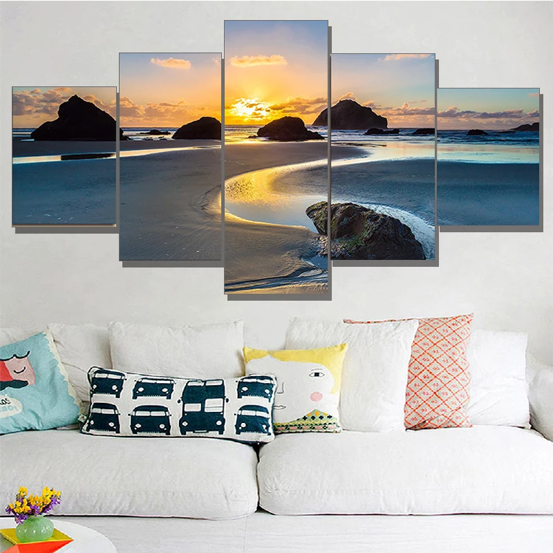 5PCS Beach Reef Landscape Poster Modern Frameless Canvas Seascape Painting Home Bedroom Wall Decoration Painting
5PCS Beach Reef Landscape Poster Modern Frameless Canvas Seascape Painting Home Bedroom Wall Decoration Painting