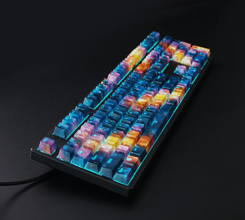 1 комплект ABS Obsidian starsky Персонализированная механическая клавиатура с крышкой для переноса воды литография прозрачная
1 комплект ABS Obsidian starsky Персонализированная механическая клавиатура с крышкой для переноса воды литография прозрачная