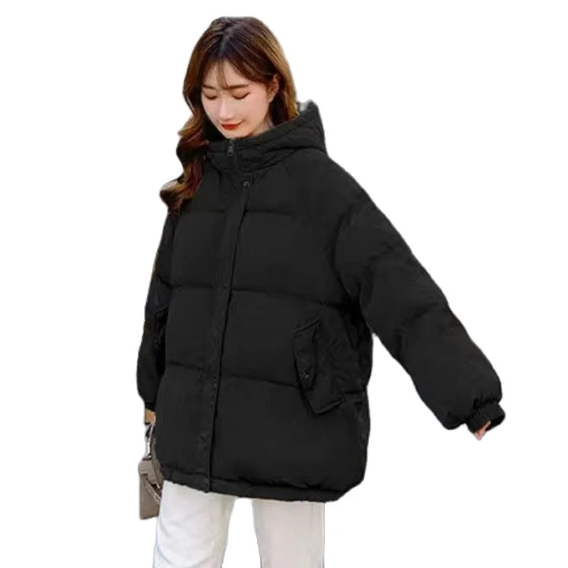 Куртка женская осенне-зимняя с хлопковой подкладкой и капюшоном | Женская одежда