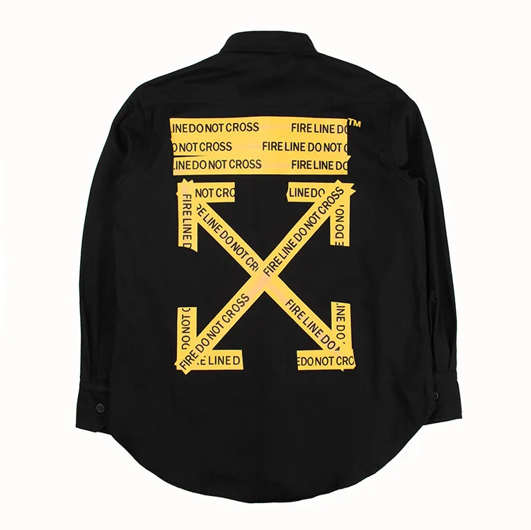 Ow Popular Brand off White 2019 Spring High Quality Cordon Arrowhead Printed Denim Shirts
Ow Popular Brand off White 2019 Spring High Quality Cordon Arrowhead Printed Denim Shirts