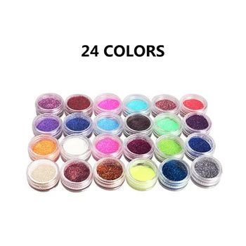 24 Colors Set Flash Diamond Shimmer Glitter Powder for Temporary Tattoo Kids Face Body DIY Nail Painting Makeup Tool 
24 Colors Set Flash Diamond Shimmer Glitter Powder for Temporary Tattoo Kids Face Body DIY Nail Painting Makeup Tool