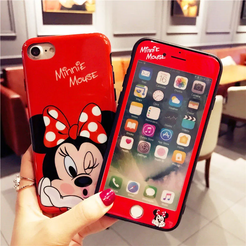 Minnie Mouse Women Phone Case + Glass for IPhone X XS Max 8 7 6 6S Plus Cartoon Carcasa Funda Cover for 7plus 8plus Accessories
Minnie Mouse Women Phone Case + Glass for IPhone X XS Max 8 7 6 6S Plus Cartoon Carcasa Funda Cover for 7plus 8plus Accessories