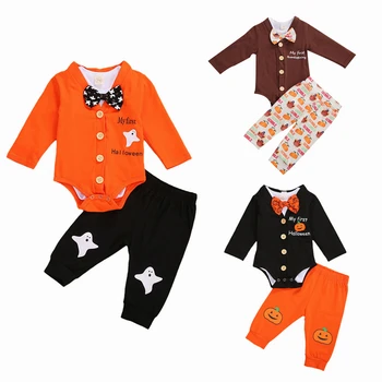 2020 Halloween Thanksgiving Baby Boy Clothes Set 3PCs Gentleman Bow Pumpkin Fall Winter Long Sleeve Bodysuit Pants Clothing 
2020 Halloween Thanksgiving Baby Boy Clothes Set 3PCs Gentleman Bow Pumpkin Fall Winter Long Sleeve Bodysuit Pants Clothing