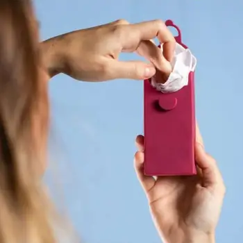 The Reusable Tissue Pack easy on-the-go availability of the tissue pack and the environmentally soft-on-the-nose handkerchief
The Reusable Tissue Pack easy on-the-go availability of the tissue pack and the environmentally soft-on-the-nose handkerchief