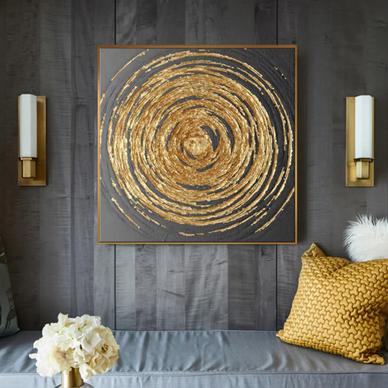 

Poster Modern Wall Art Pictures Gold Foil Canvas Oil Paintings Printed Wall Pictures For Living Room Decor Abstract Art Cuadros