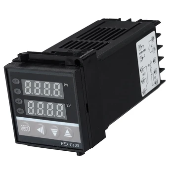 F/C PID Temperature Controller, Dual Display Digital Programmable Temperature Control REX-C100
F/C PID Temperature Controller, Dual Display Digital Programmable Temperature Control REX-C100