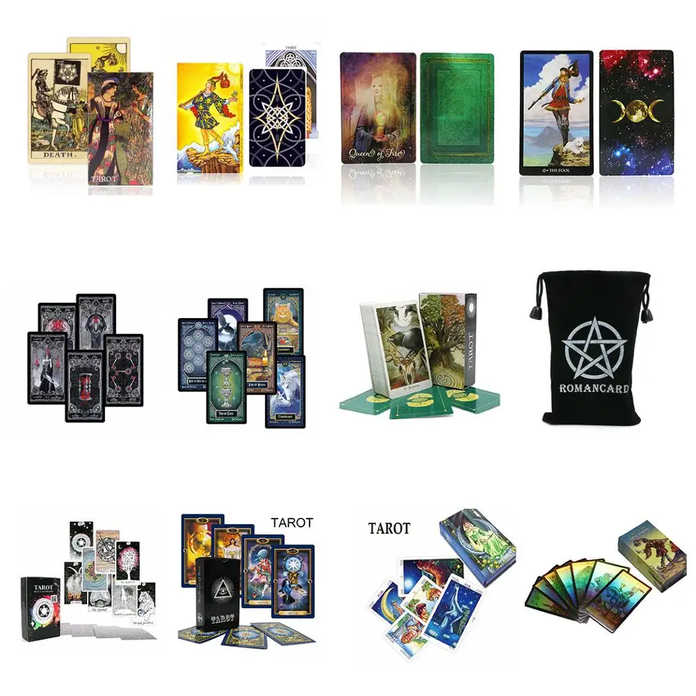 

Tarot cards oracles deck mysterious divination witch rider tarot deck for women girls cards game, board game