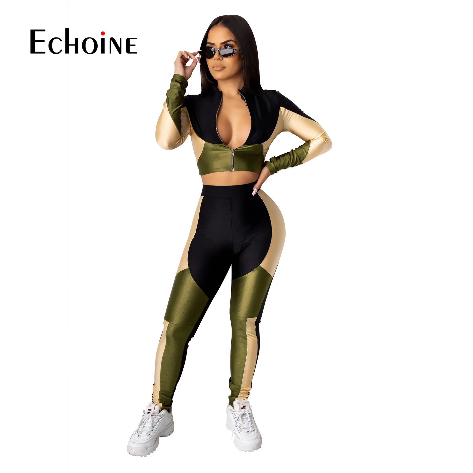 autumn Winter Womens set Color Patchwork Crop Top Pants suit Full Sleeve two piece tracksuit Club Outfits Set Sporty Streetwear
autumn Winter Womens set Color Patchwork Crop Top Pants suit Full Sleeve two piece tracksuit Club Outfits Set Sporty Streetwear