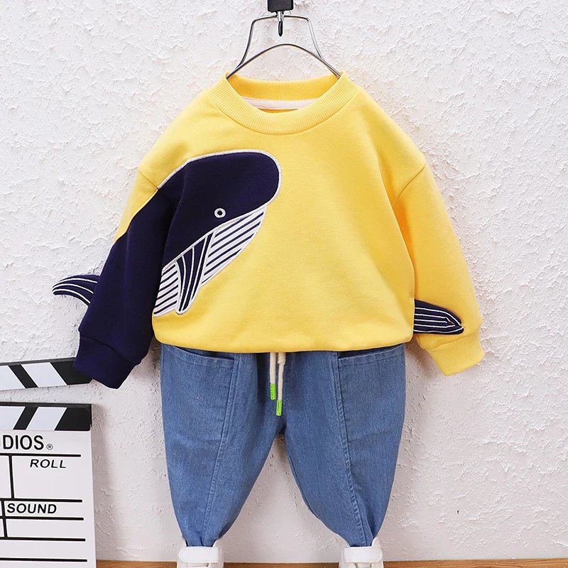 Фото Осенняя одежда для маленьких мальчиков Keelorn комплекты одежды малышей осенняя