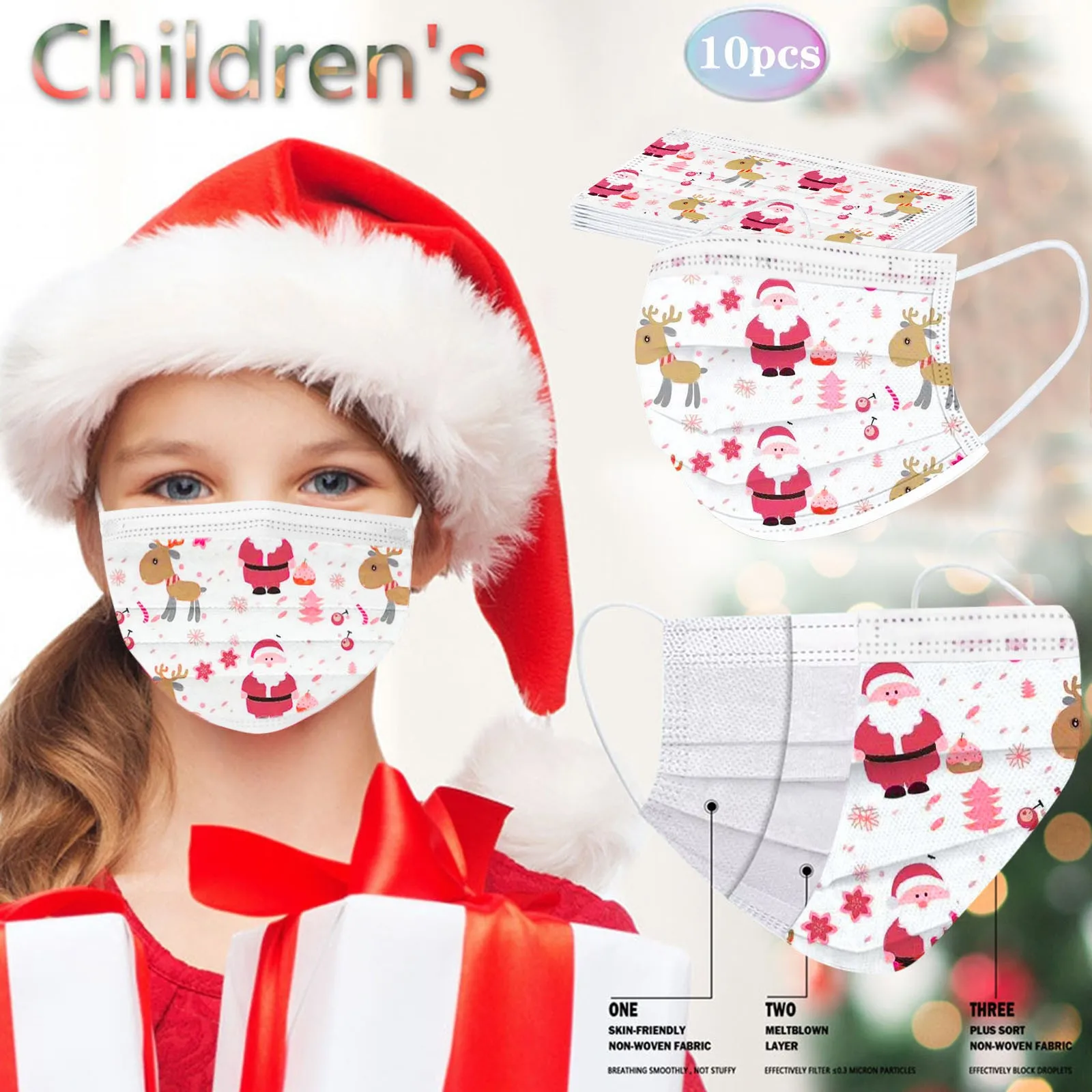 Masque Fast Delivery 10PC Parent-child Disposable Face Mask Christmas Printed Mascarilla Headband Breathable Protection Masks
Masque Fast Delivery 10PC Parent-child Disposable Face Mask Christmas Printed Mascarilla Headband Breathable Protection Masks