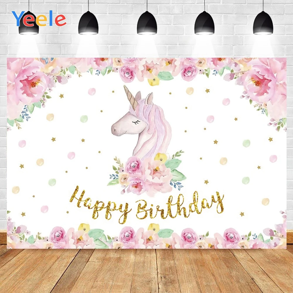 Yeele Happy Birthday Pink Flower Unicorn Star Spot Background Photophone Photography Photo Studio for Decoration Customized Size
Yeele Happy Birthday Pink Flower Unicorn Star Spot Background Photophone Photography Photo Studio for Decoration Customized Size