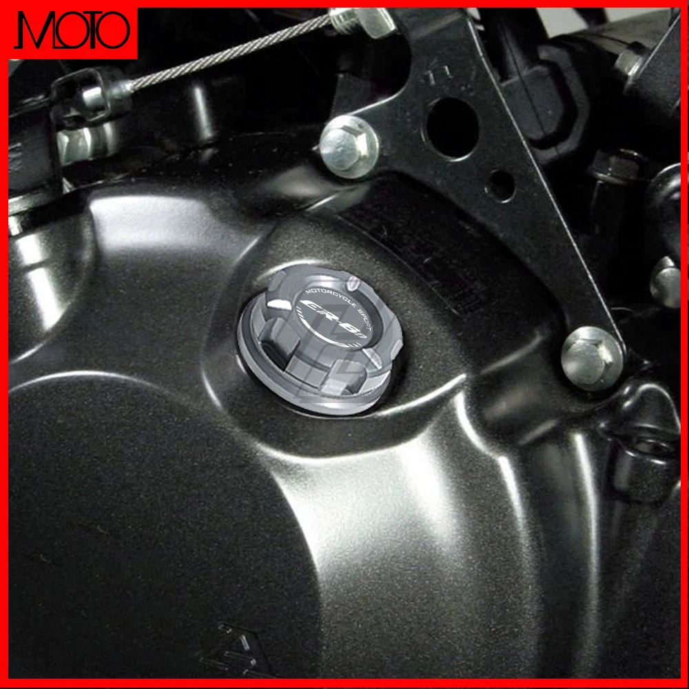 

Motorcycle Engine Oil Cap Bolt Screw Filler Cover Case for Kawasaki ER-6n 2006-2021