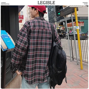 LEGIBLE 2020 Spring Autumn Fashion Plaid Shirt Mens Streetwear Loose Shirts Male Long Sleeve Oversize Casual Clothes
LEGIBLE 2020 Spring Autumn Fashion Plaid Shirt Mens Streetwear Loose Shirts Male Long Sleeve Oversize Casual Clothes