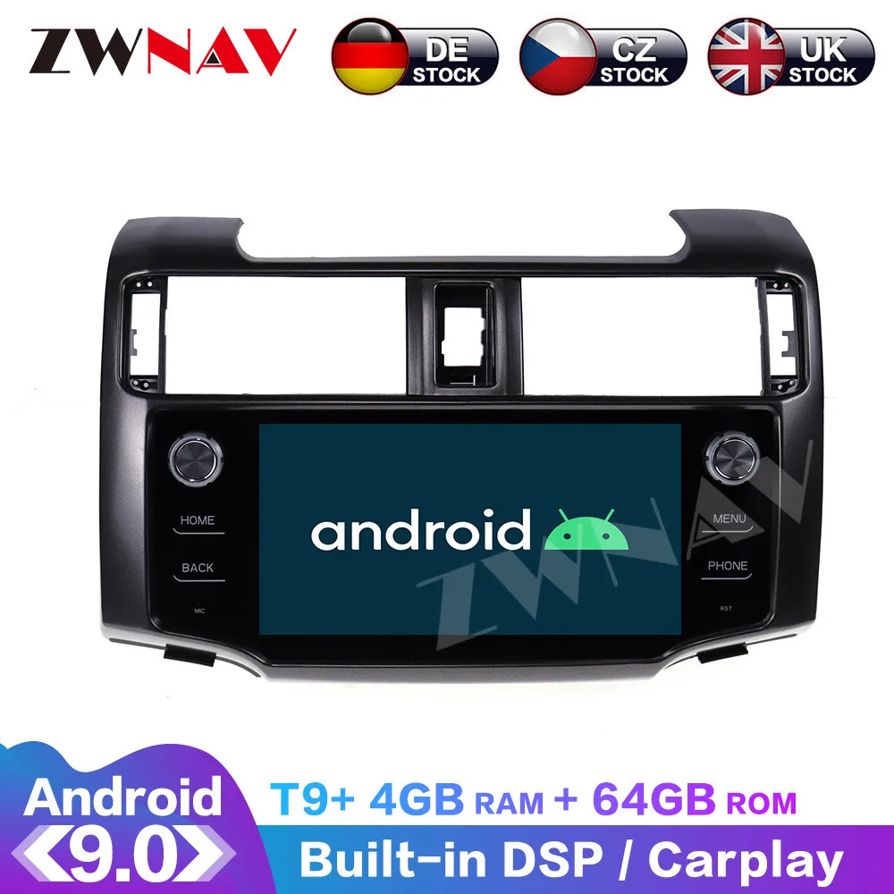 

Carplay DSP Android 9.0 PX6 4+64GB T9 Screen Radio Car Multimedia Player Stereo GPS Navigation For Toyota 4 Runner 2009-2015