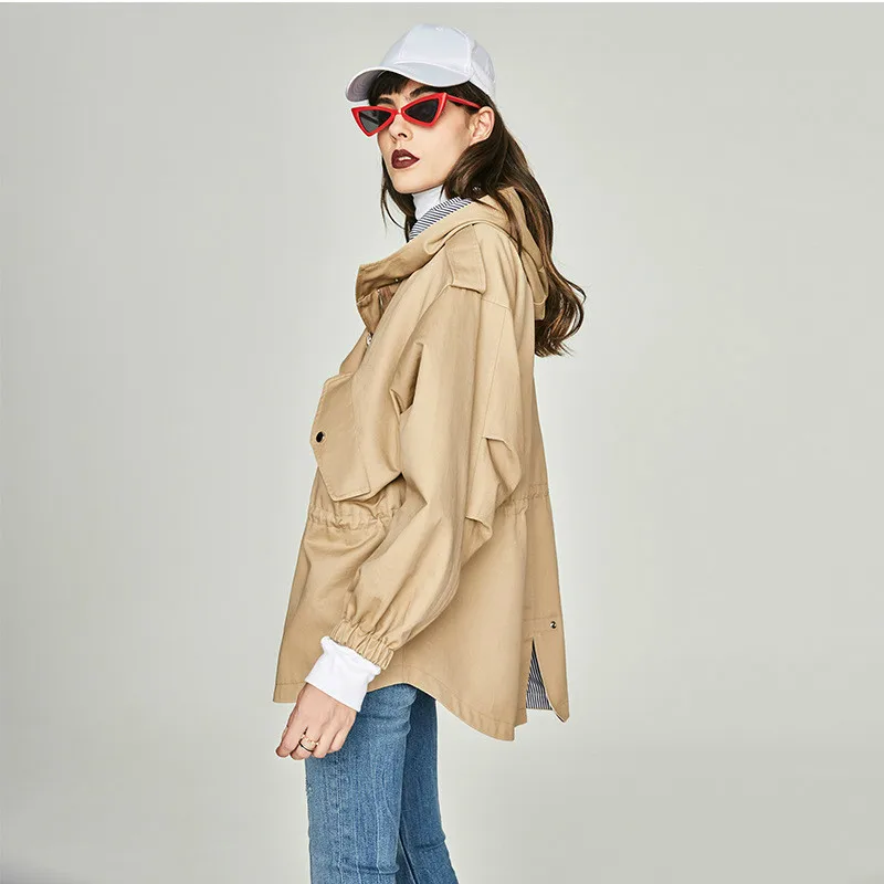 Long A-line Windbreaker Woman Spring and Autumn Urban leisure Woman Drawstring Adjustable Waist Show Thin Trench Coat YA7012
Long A-line Windbreaker Woman Spring and Autumn Urban leisure Woman Drawstring Adjustable Waist Show Thin Trench Coat YA7012